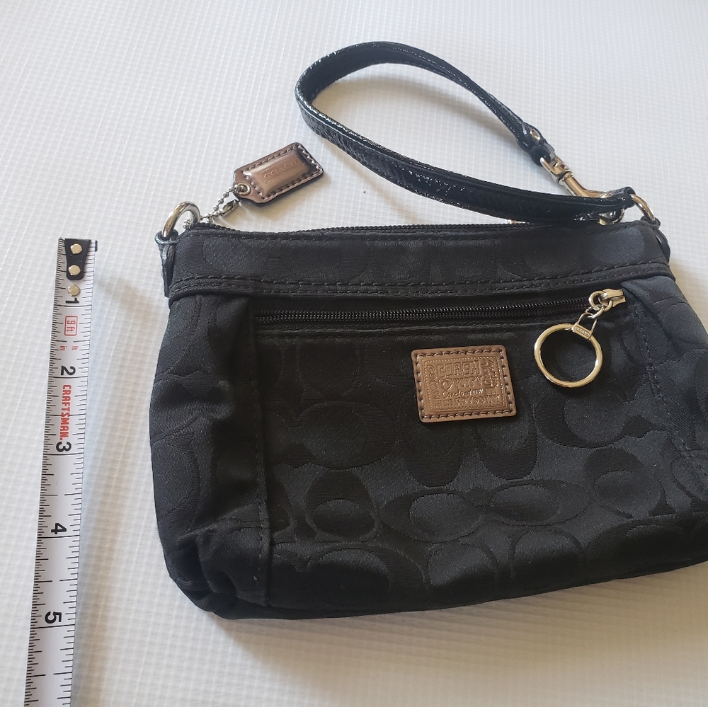 Coach black wristlet